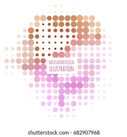 Color halftone spotted flash design element. Vector illustration.