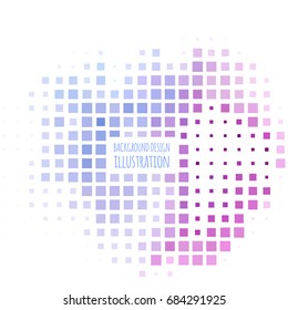 Color halftone spotted flash design element. Vector illustration.