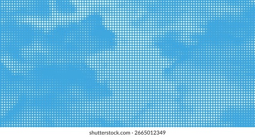 Color textura semitono de las nubes. Nubes blancas contra el cielo azul. Ilustración vectorial.
