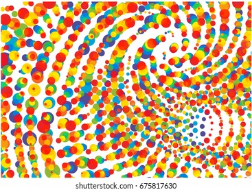 color halftone vector circles background