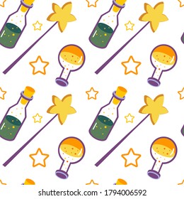 Color halloween pattern, seamless, decorative design, vector illustration