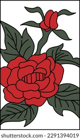 Color Hanafuda Minazuki Peony June Peony scum