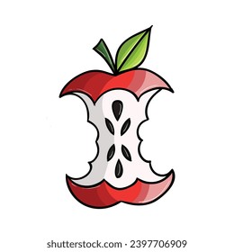 Color hand drawing apel vector.
It is suitable for food icon, sign or symbol.