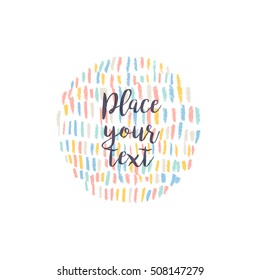 Color hand drawn circle. Vector background
