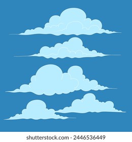 color hand drawn cloud doodle