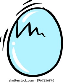 Color hand drawn cracking egg