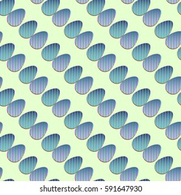 Color hand drawn Easter egg seamless pattern. Vector illustration for greeting card, promotion, poster, article