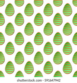Color hand drawn Easter egg seamless pattern. Vector illustration for greeting card, promotion, poster, article