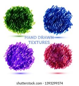 Color hand drawn speech bubbles grunge texture
