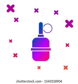 Color Hand grenade icon isolated on white background. Bomb explosion. Gradient random dynamic shapes. Vector Illustration