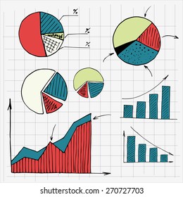 Color handdrawn infographics elements.