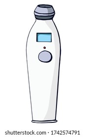Color hand-drawn thermometer. Vector illustration