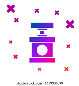 Color Handle detonator for dynamite icon isolated on white background. Gradient random dynamic shapes. Vector Illustration