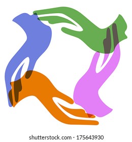 color hands around