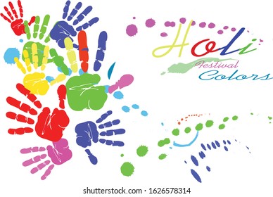 color hands for holi festival
