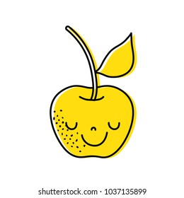 color happy apple fruit tender kawaii