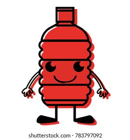 color happy bottle wather kawaii with arms and legs
