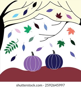 Color happy thanksgiving day background vector