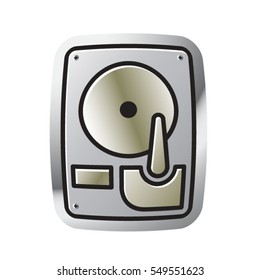 color hard disk icon-vector drawing