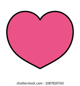 color heart design symbol of passion and love