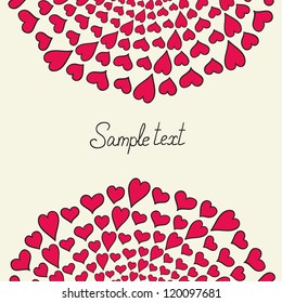 Color hearts decorative elements. Vector