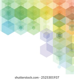 Color hexagon abstract background. Geometric pattern.