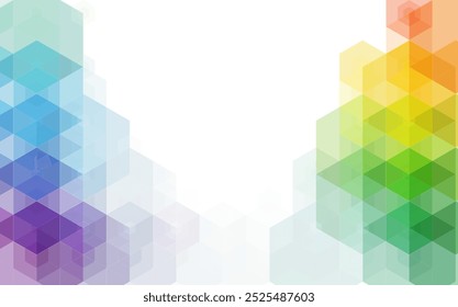 Color hexagon abstract background. Geometric pattern. Design element.