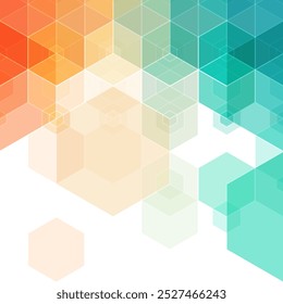 Color hexagon background. Geometric design. Presentation template.