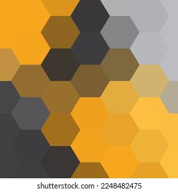 Color hexagon background in polygonal style. Vector template for presentations, advertisements, brochures, banners and more.