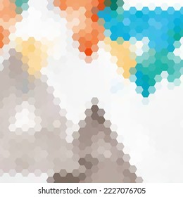 Color hexagon background. Presentation template. Vector background.