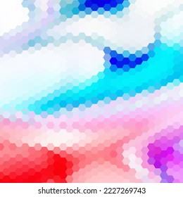 Fondo hexágono de color. Plantilla de presentación. Fondo vectorial.