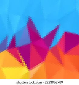 Color hexagon background. Vector graphics. Presentation template.