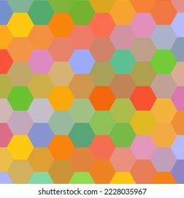 Color hexagon background. Vector graphics. Presentation template.