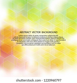 color hexagon layout for advertising. vector image. Abstract template for presentation.