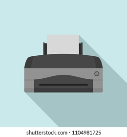 Color home printer icon. Flat illustration of color home printer vector icon for web design