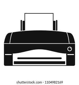 Color home printer icon. Simple illustration of color home printer vector icon for web design isolated on white background