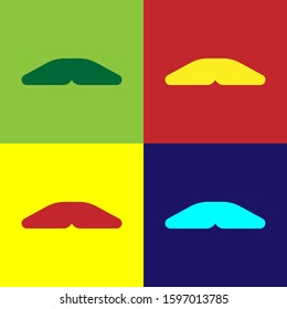 Color Homemade pie icon isolated on color background.  Vector Illustration