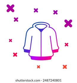 Color Hoodie icon isolated on white background. Hooded sweatshirt. Gradient random dynamic shapes. Vector