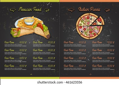 Color horizontal menu design