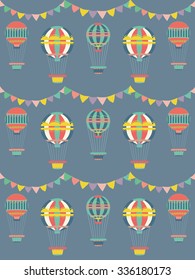 Color hot air balloons pattern.