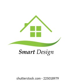 Color house icon logo vector illustration