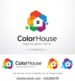 Color House Logo Template Design Vector 