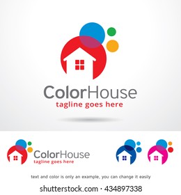 Color House Logo Template Design Vector