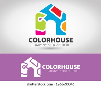 Color House Vector Logo