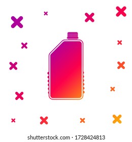 Color Household chemicals blank plastic bottle icon isolated on white background. Liquid detergent or soap, stain remover, laundry bleach, bathroom or toilet cleaner. Vector Illustration