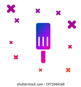 Color Ice cream icon isolated on white background. Sweet symbol. Gradient random dynamic shapes. Vector