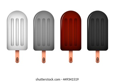 Color ice cream icon set. Vector illustration for your design