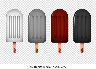 Color ice cream set. Vector illustration