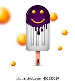 Color ice cream. Vector illustration