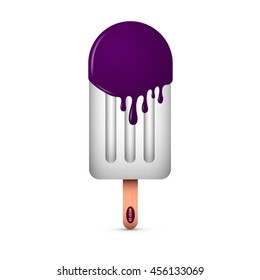 Color ice cream. Vector illustration